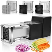 Sopito Electric Potato Cutter, Stainless Steel French Fry Cutter with 3 Blades-1/2in & 3/8in &1/4in Great for Potatoes Cucumbers Carrots