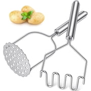 Sopito Potato Masher, Stainless Steel Integrated Kitchen Tool Food Masher for Potatoes, Vegetables, Fruits, Baby Food, 2 pack