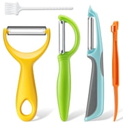 Sopito Vegetable Peeler, 5pcs Stainless Steel Veggie Peeler for Potato Carrot Orange Apple Fruit