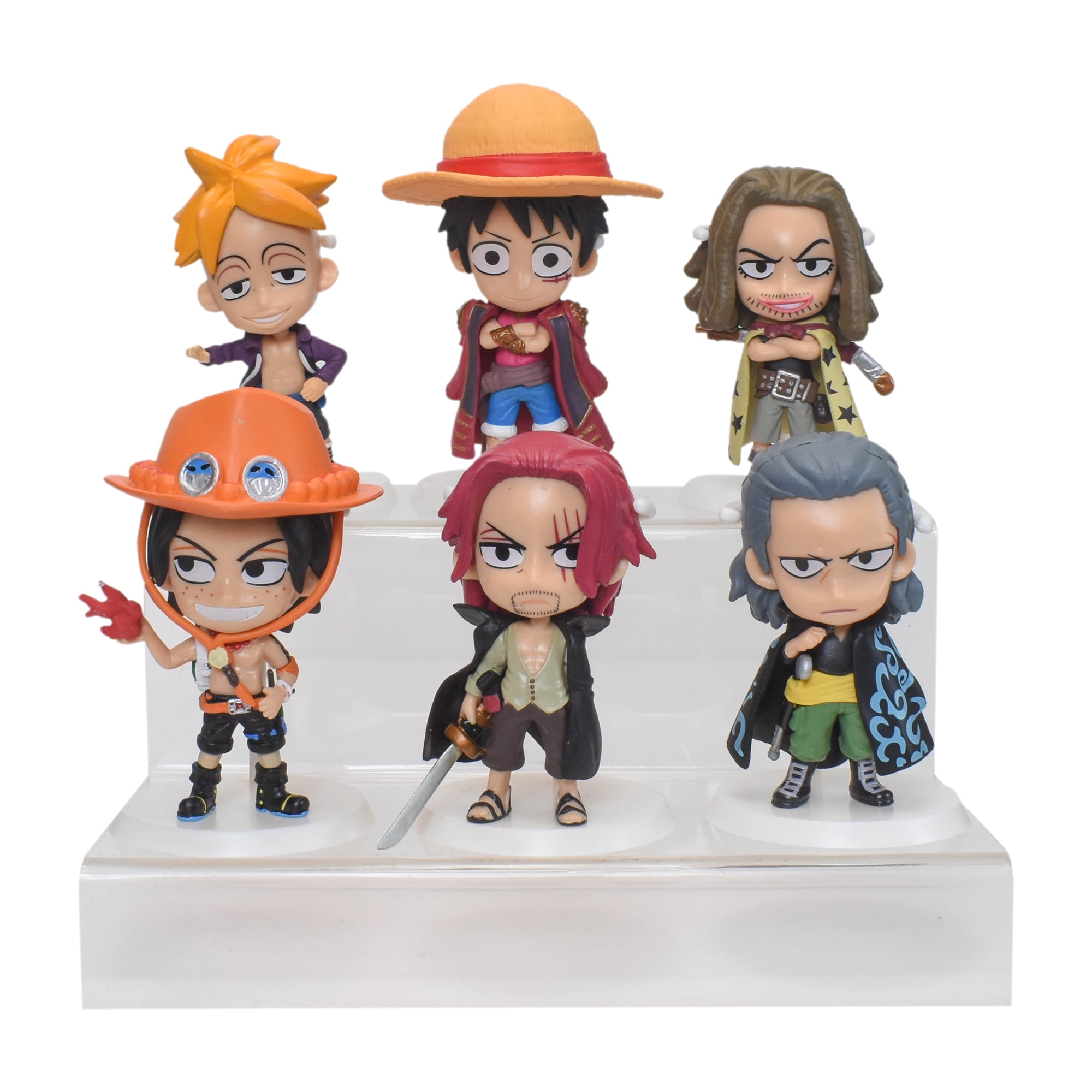 Soplay One Piece Figures Toy 6PCS Ace Luffy Shanks Marco Action Figures