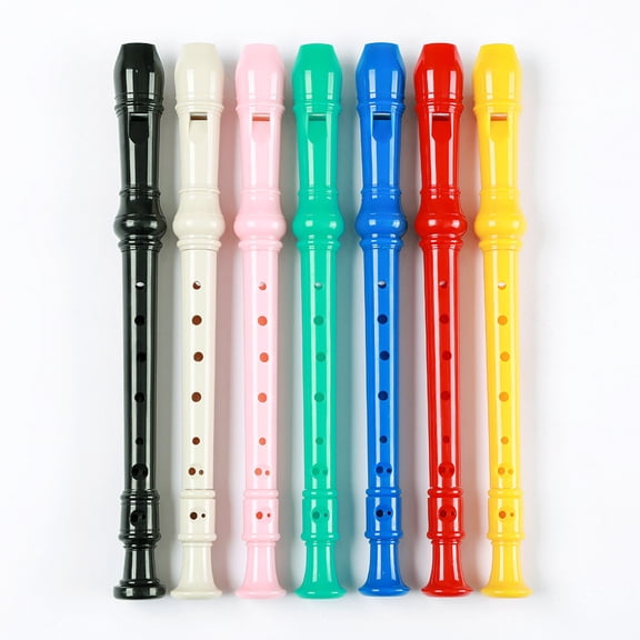 Soprano Recorder Descant Flauta Recorder 8 Hole ABS Clarinet German Style Treble flute C Key for Kids Children With Fingering Chart Instructions with Cleaning Rod Bag