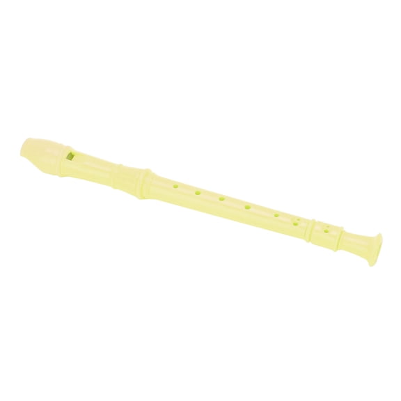 Soprano Recorder Instrument 8 Hole ABS Flute Set for Beginners and Students Yellow 12.6 inches / 32 cm