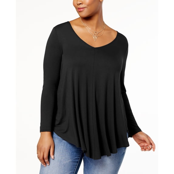 Soprano-Trendy Plus Size Swing Top-Plus-1X