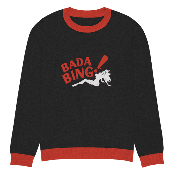 Sopranos Bada Bind! HBO Italian Mafia Gangster New Jersey Knitted Crew Neck Sweater (M)