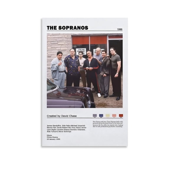 The Sopranos Family Poster - Sopranos Poster (4) Picture Print Wall Art Poster Painting Canvas Posters Artworks Gift Room Aesthetic 12x18inch(30x45cm)