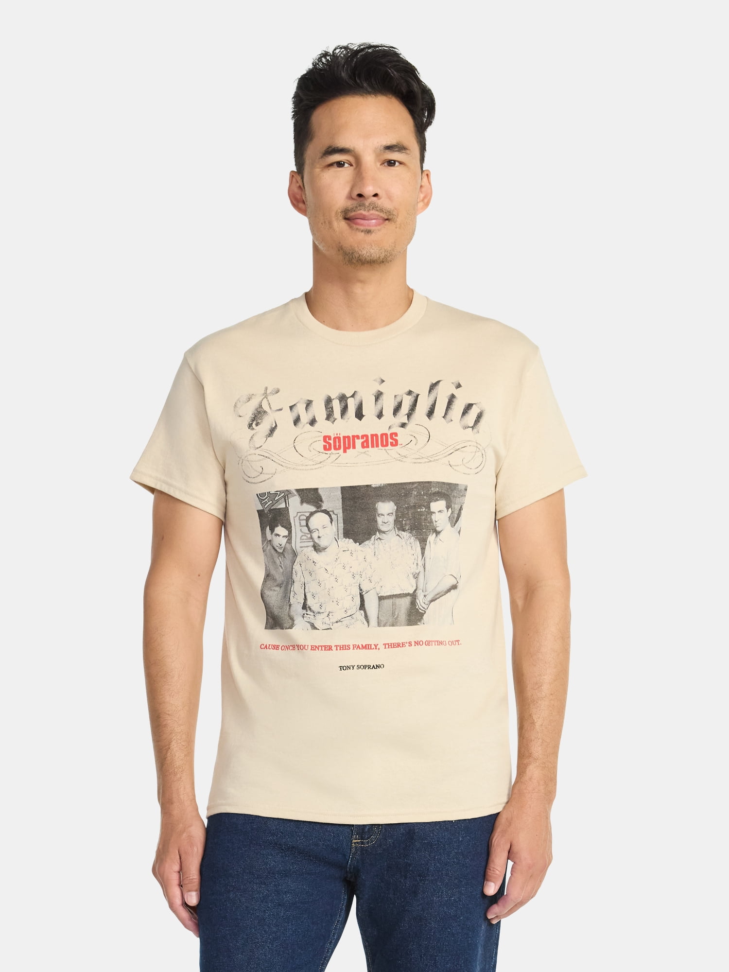 Sopranos Men's and Big Men's Graphic Tee with Short Sleeves, Sizes S-3XL
