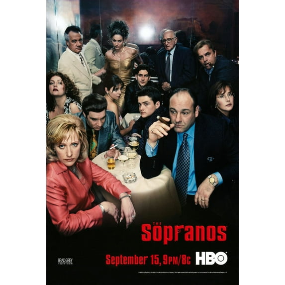 Sopranos Poster Metal Sign 8In x 12In Art Print On Metal 8x12 Square Adults Metal Wall Art