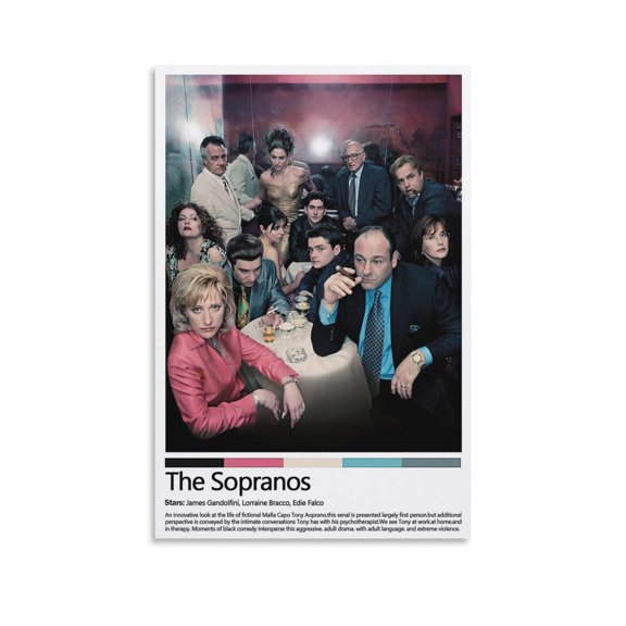 The Sopranos Poster Tv Series Show Poster (2) Artworks Picture Print Poster Wall Art Painting Canvas Gift Decor Home Posters Decorative 12x18inch(30x45cm)