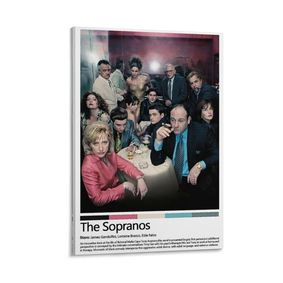 The Sopranos Poster Tv Series Show Poster (2) Home Decor Poster Wall Art Hanging Picture Print Bedroom Decorative Painting Posters Room Aesthetic 16x24inch(40x60cm)