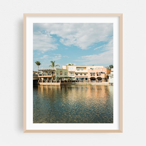 Soquel Creek, Capitola 01 - Capitola California Photography Oak Framed Wall Art Print 30 x 40 inches