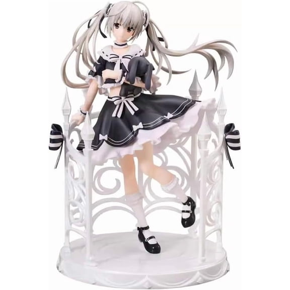 Sora Figure Princess Dress Fence Kasugano Sora Anime Figures 32cm/12.6inch Handmade PVC Cartoon Manga Game Model Decoration Craft Gift