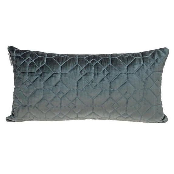 Sora Transitional Gray & Charcoal Rectangle Throw Pillow