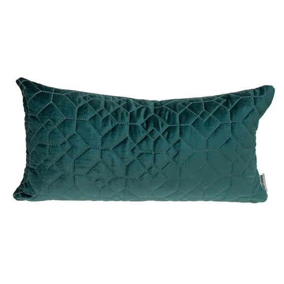 Sora Transitional Teal Rectangle Throw Pillow