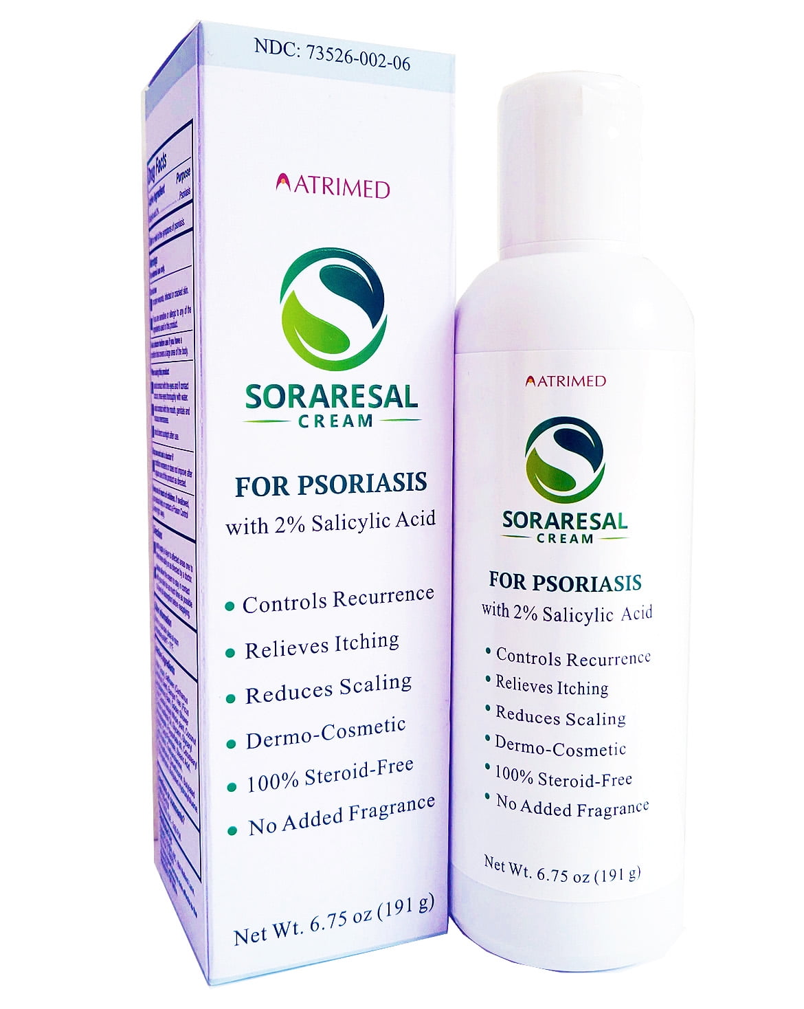 Soraresal Cream for Psoriasis Treatment with Salicylic Acid 6.75