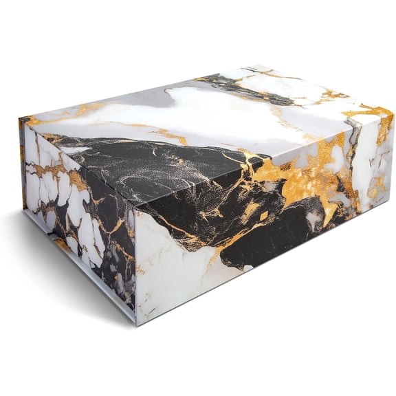 Sorarto Luxury Keepsake Gift Box | Marble Gold Decorative Boxes with Magnetic Lids for Presents, Wedding Memory Box, and Bridal Gifts. 11.5" x 7.5" x 3.5"