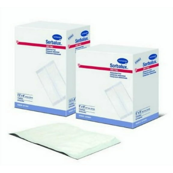 Sorbalux ABD Abdominal Pad NonWoven Cellulose 1-Ply 5 X 9 Inch Rectangle Sterile, 48700000 - Case of 400