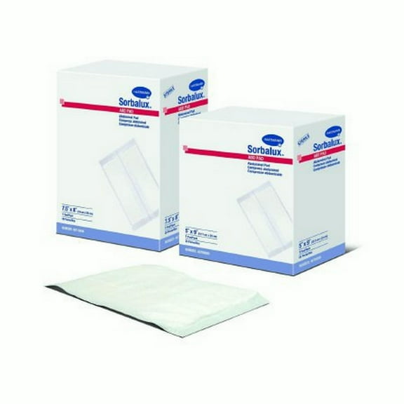 Sorbalux ABD Abdominal Pad NonWoven Cellulose 1-Ply 8 X 10 Inch Rectangle Sterile, 48720000 - Box of 16