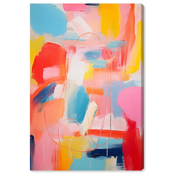 Sorbet Abstract III Canvas Sunset Abstract Wall Art by Art Remedy, Gallery Wrapped, 36" x 54"