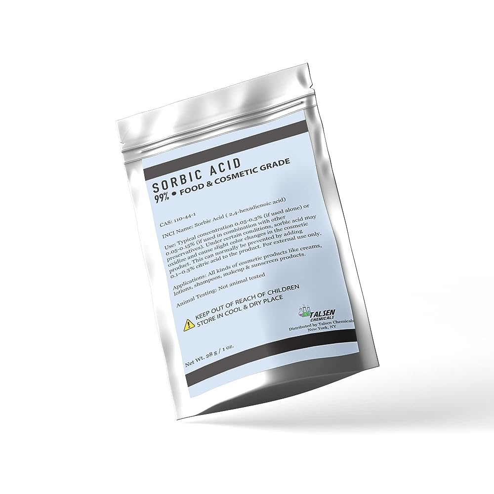 Sorbic Acid Powder Food Grade (3.57 oz./ 100 Grams) DIY Sorbic Acid