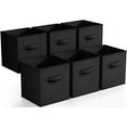 thumbnail image 1 of Sorbus 11" Collapsible Fabric Storage Cubes - 6 Foldable Bins with Handles for Clothes, Toys, Books (Black), 1 of 6