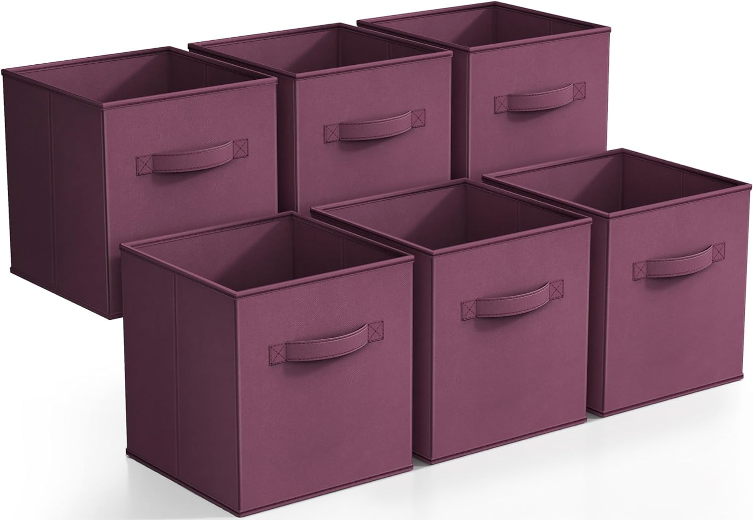 Sorbus 11" Collapsible Fabric Storage Cubes 6 Foldable Bins with