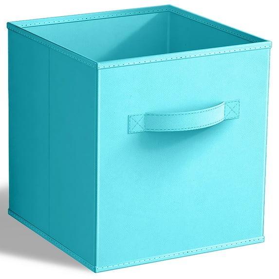 Sorbus 11" Foldable Fabric Storage Cube Bin, Aqua