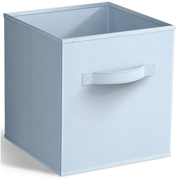 Sorbus 11" Foldable Fabric Storage Cube Bin, Pastel Blue