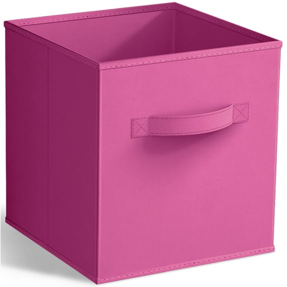 Sorbus 11" Foldable Fabric Storage Cube Bin, Pink