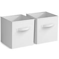 thumbnail image 1 of Sorbus 11" Foldable Fabric Storage Cube Bin, White (2 pack), 1 of 7