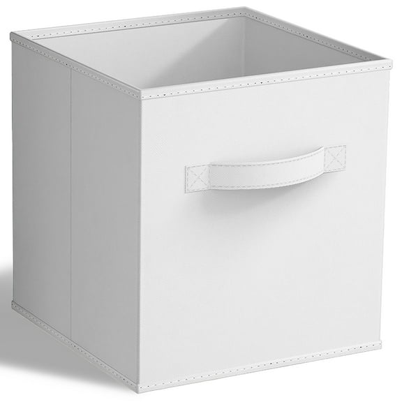 Sorbus 11" Foldable Fabric Storage Cube Bin, White