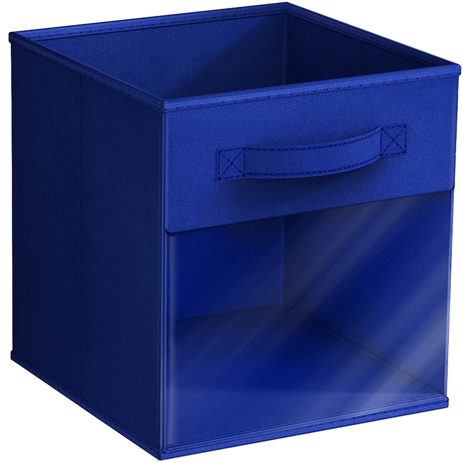 Sorbus 11" Foldable Fabric Storage Cube Bin with Window, Royal Blue