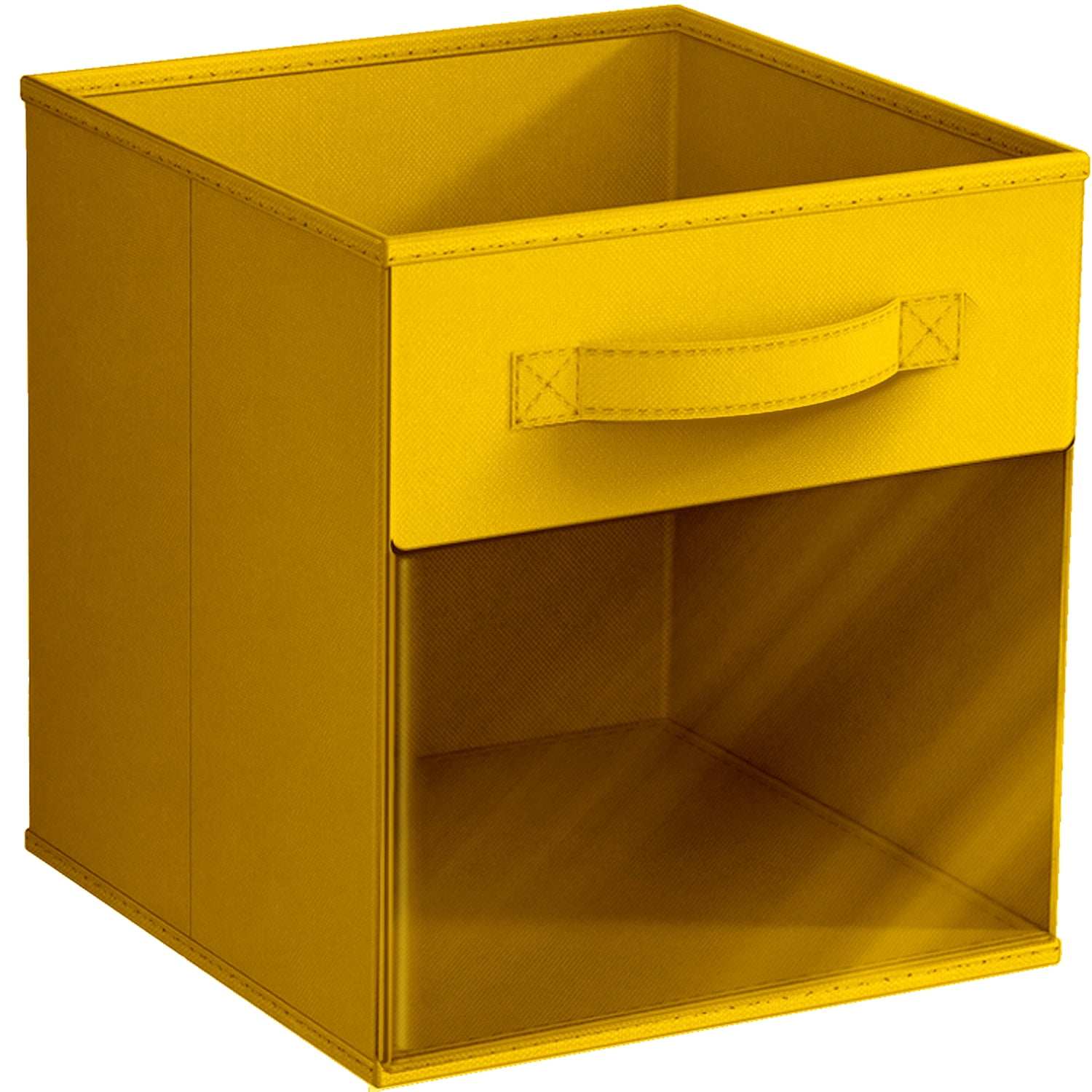 Sorbus 11" Foldable Fabric Storage Cube Bin with Window, Yellow