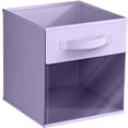 thumbnail image 1 of Sorbus 11 Inch Collapsible Fabric Storage Bin with Clear Window, Pastel Purple, 1 of 6
