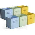 thumbnail image 1 of Sorbus 11" Storage Cube Bins (6-Pack) for Nursery, Playroom, & Home Organization - Blue, Green, Yellow, 1 of 9