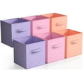 thumbnail image 1 of Sorbus 11" Storage Cube Bins (6-Pack) for Kid's Nursery, Playroom, Home Organization - Pink, Orange, Purple, 1 of 8