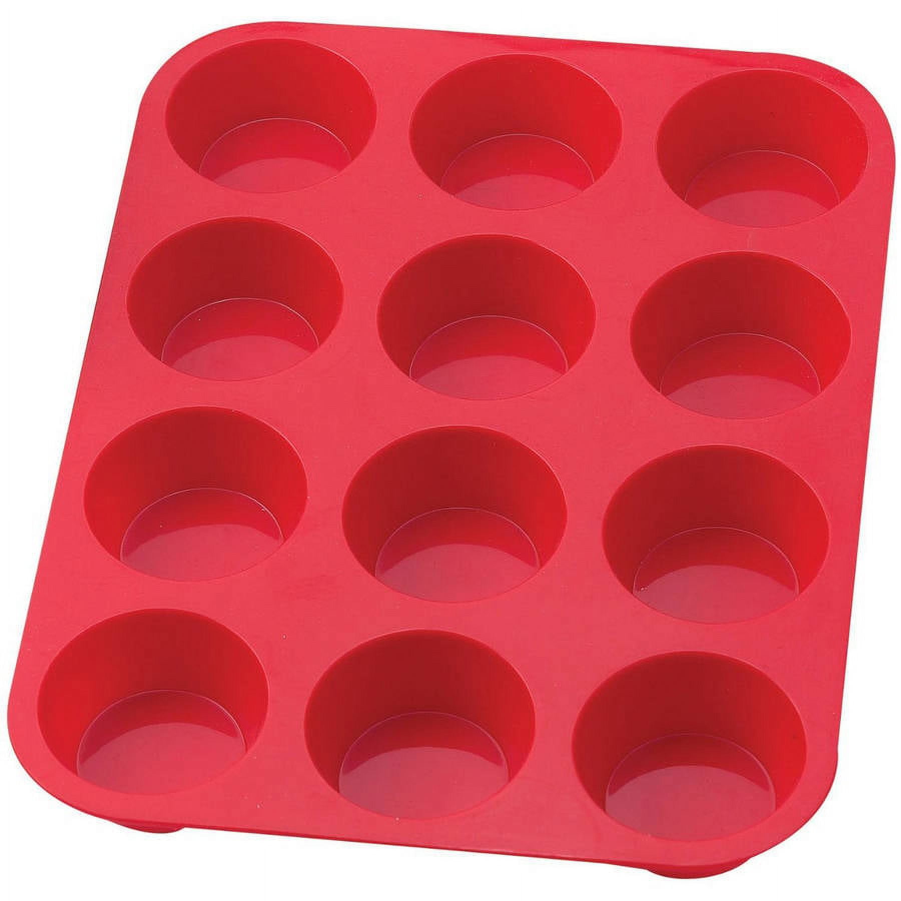  Mini Muffin &Cupcake Set, 24 Cups 2-Pieces, Nonstick Silicone  Baking Pan, BPA Free and Dishwasher Safe, Great for Making Muffin Cakes,  Tart, Bread (24 Cups Red,2 PCS): Home & Kitchen