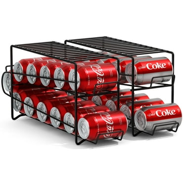 Sorbus 12 Soda Can Rack Beverage Dispenser and Organizer, Black (2pk)