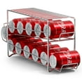 thumbnail image 1 of Sorbus 12 Soda Can Rack Beverage Dispenser and Organizer, Silver (1pk), 1 of 7