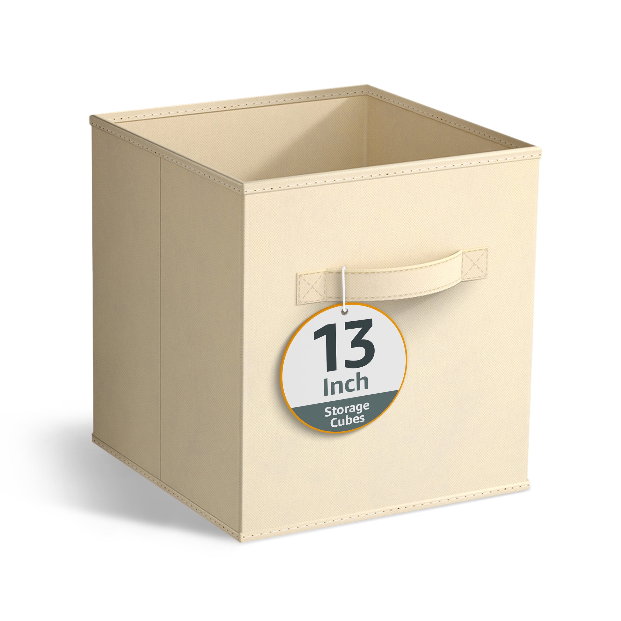 Sorbus 13" Foldable Fabric Storage Cube Bin, Beige