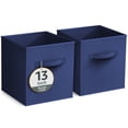thumbnail image 1 of Sorbus 13" Foldable Fabric Storage Cube Bin, Navy Blue (2 pack), 1 of 6