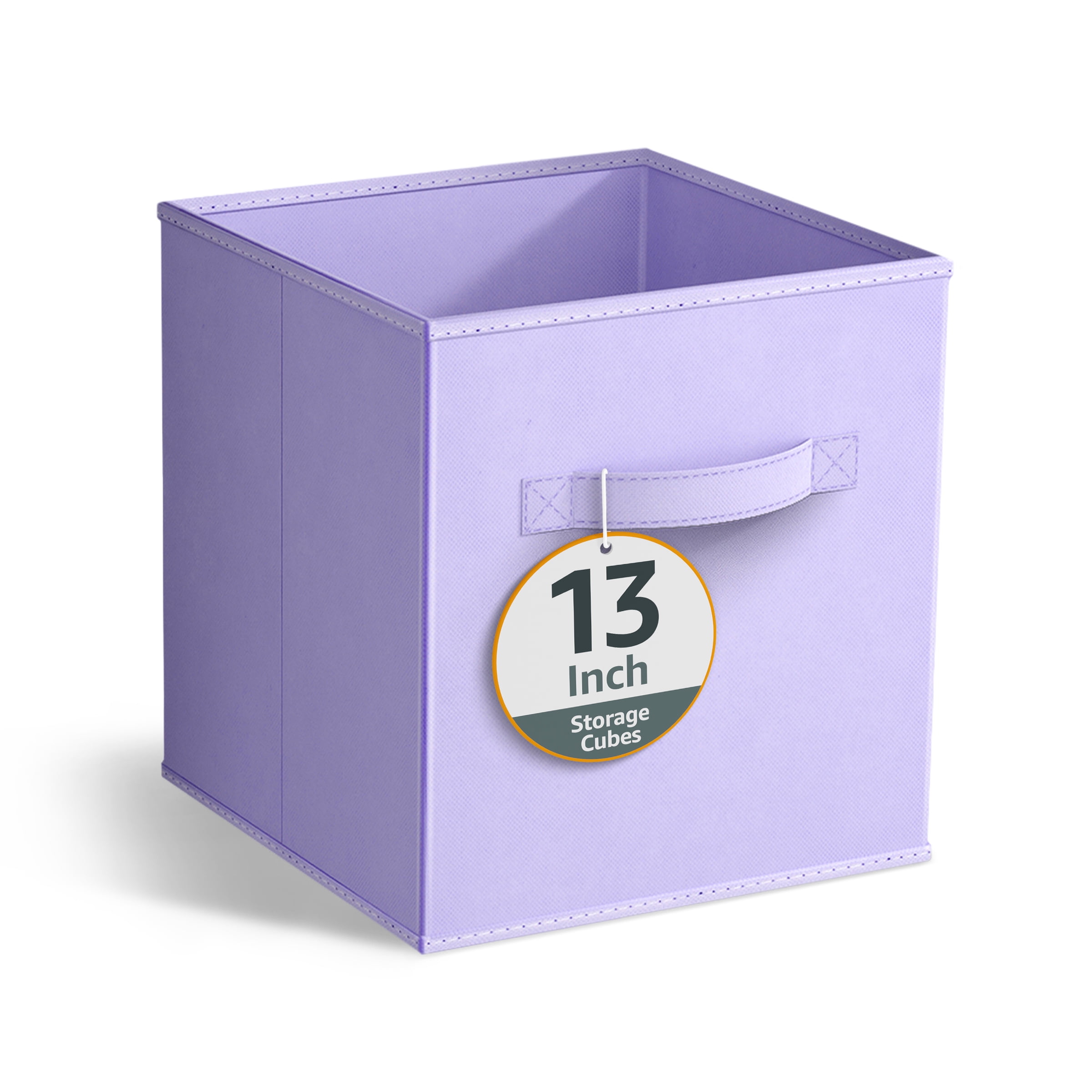 Sorbus 13" Foldable Fabric Storage Cube Bin, Pastel Purple