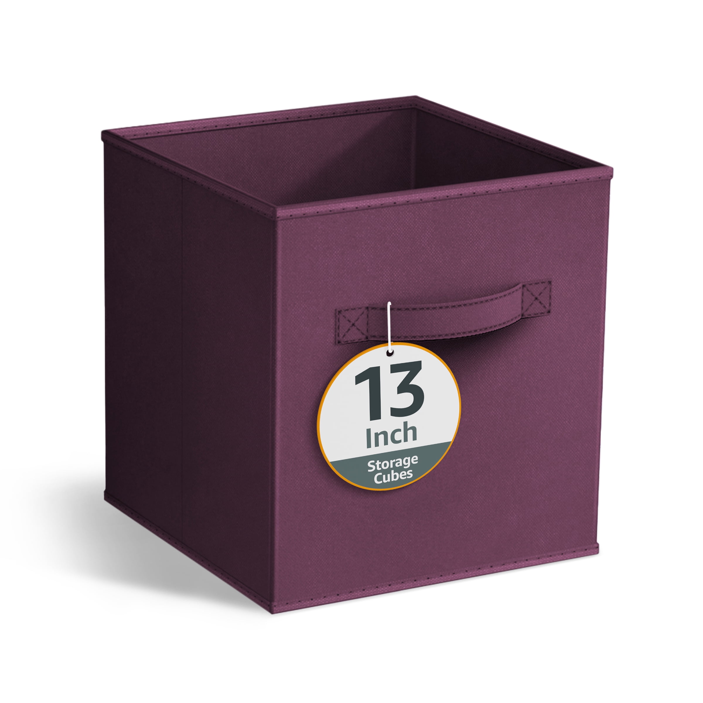 Sorbus 13" Foldable Fabric Storage Cube Bin, Purple (2 pack)