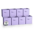 thumbnail image 1 of Sorbus 13 Inch Collapsible Fabric Storage Cubes, 8 Foldable Baskets for Organizing for Closet, Shelves, Clothes, Toys, Books, Pastel Purple, 1 of 7