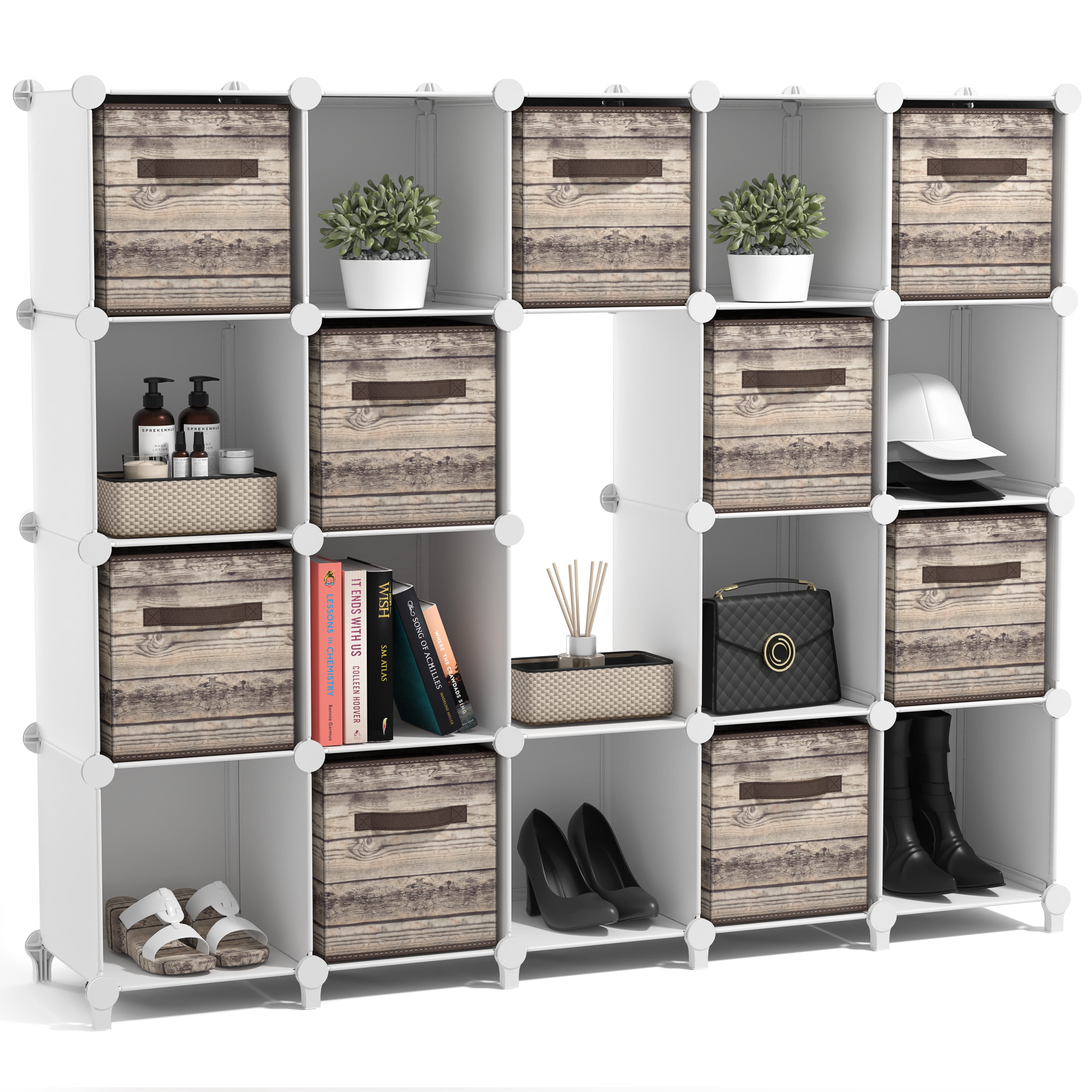 Waterproof Cuby Sorbus 18 Cube Storage Shelf Organizer, Waterproof Cubby for Closet or ...