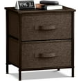 thumbnail image 1 of Sorbus 2 Drawer Nightstand, Brown, Portable, Lightweight, Easy Assembly, Dresser, 1 of 9
