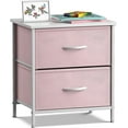 thumbnail image 1 of Sorbus 2 Drawers Nightstand Chest End-Table - Pink, 1 of 8