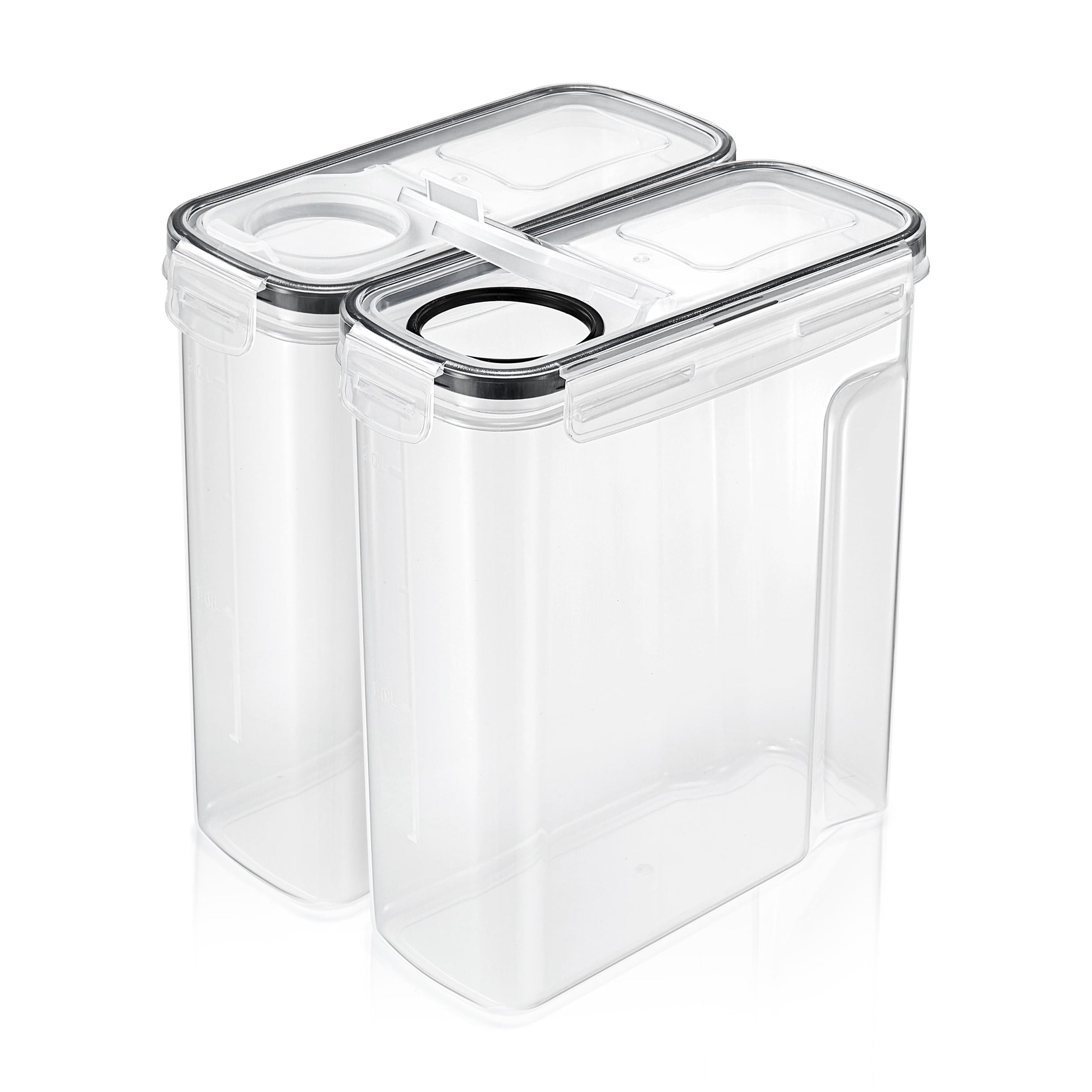 Sorbus 2-Pack 2L Airtight Food Storage Dispensers for Cereal, Pasta, Beans, Dry Foods