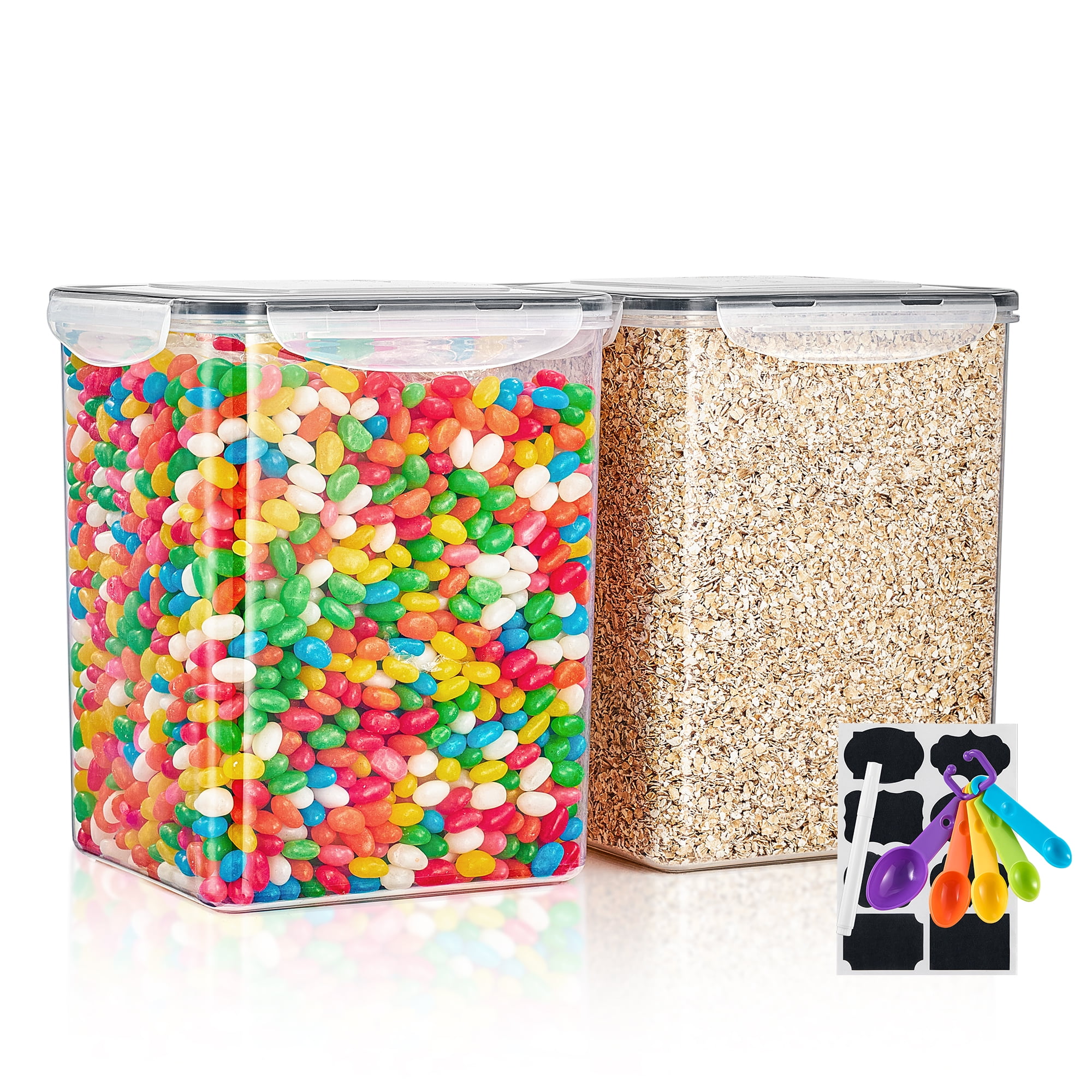 Clear BPA-Free Plastic Airtight Food Storage Containers Set