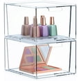 thumbnail image 1 of Sorbus 2-Pack Clear Acrylic Makeup Organizer – Stackable Plastic Drawer Storage Bins for Vanity, Bathroom, or Desk Organization, 1 of 3