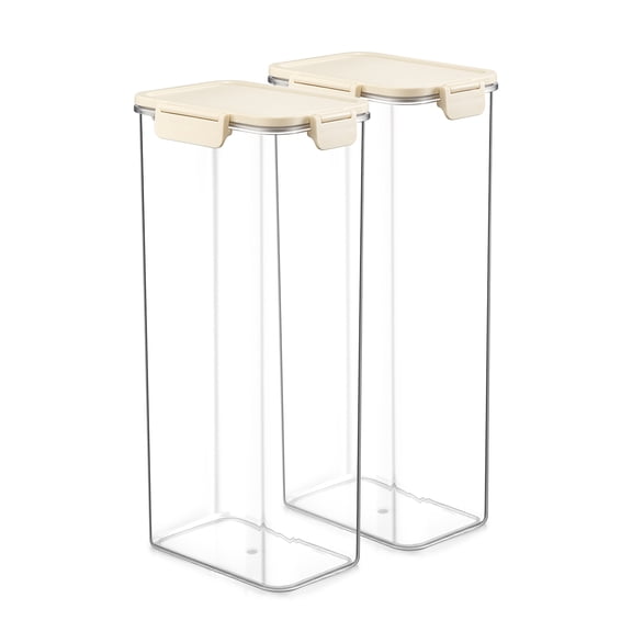Sorbus 2-Pack Clear Extra Tall Rectangle Food Storage Containers with Lids, Stackable